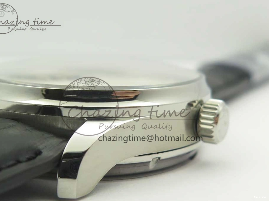 MIROTIME 0510 Efficient Portuguese Tourbillon IW5463 SS ZF Best Edition White Dial on Black Leather Strap 7170